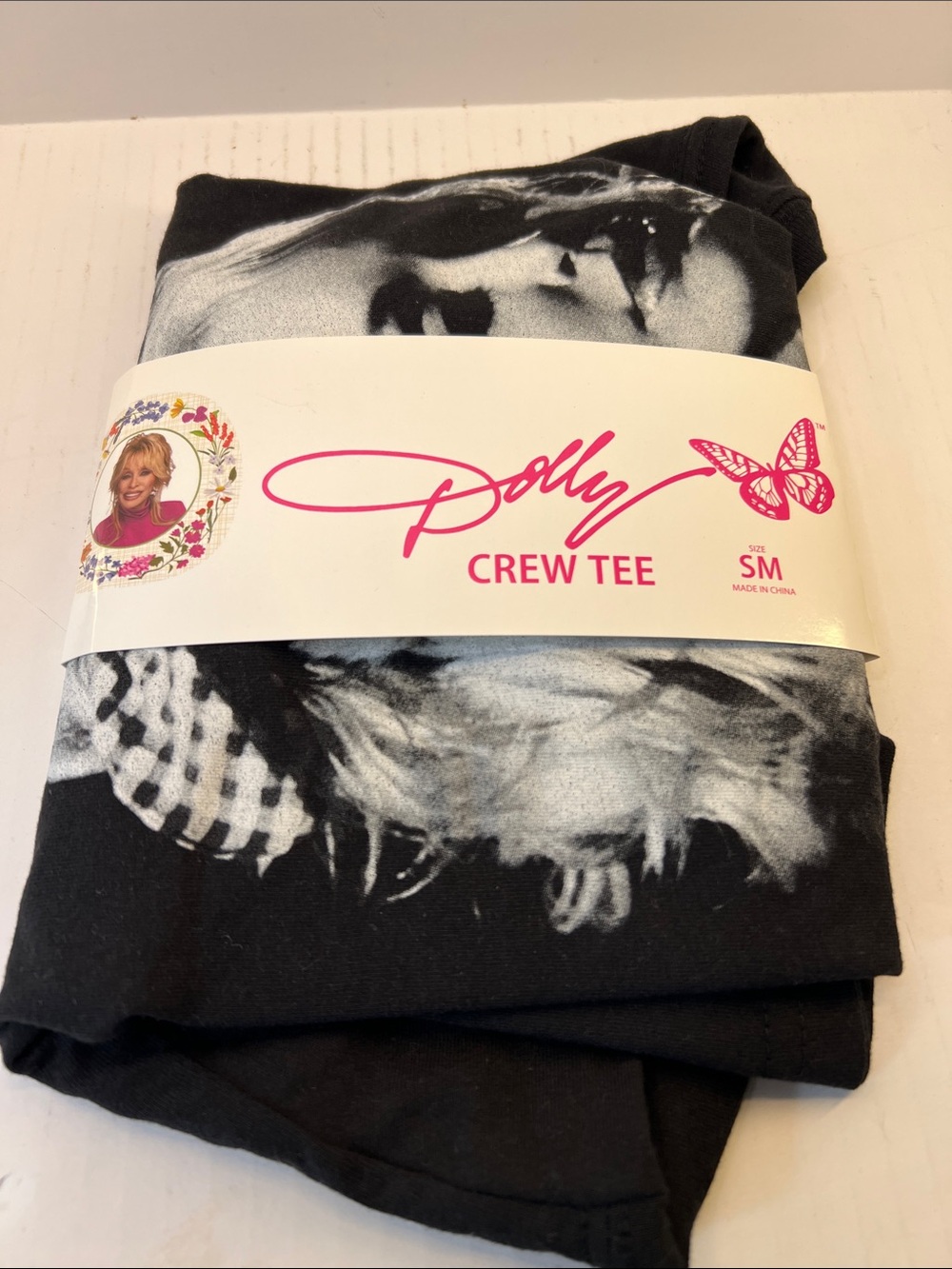 Dolly Crew Tee Short Sleeve in Black and White